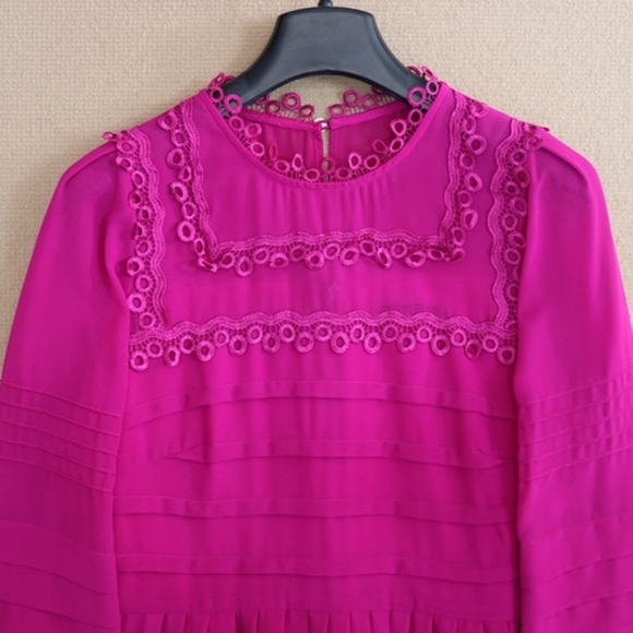 Ted Baker Arrebel Lace Trim Dress Embroidered - Picture 4 of 14